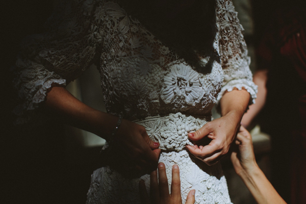 Edwardian vintage crochet wedding dress, Californian wedding, Brittany Esther wedding photography