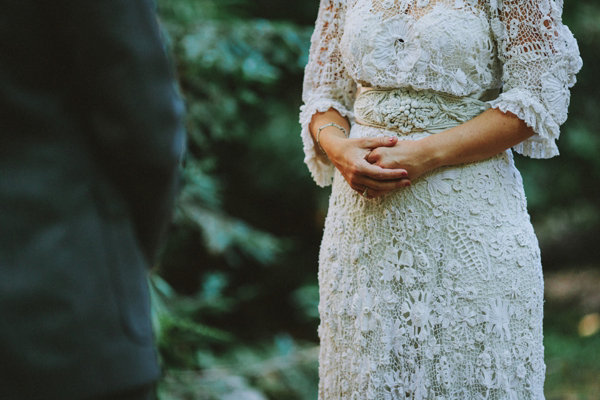 Edwardian vintage crochet wedding dress, Californian wedding, Brittany Esther wedding photography