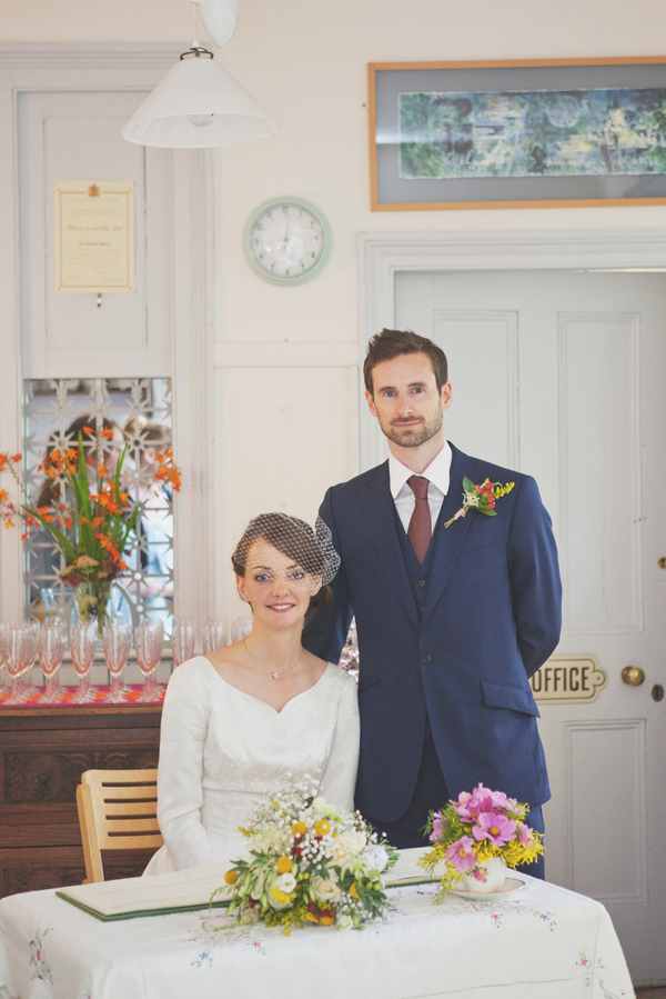 Original 1950s vintage long sleeved wedding dress, The Twins Weddings