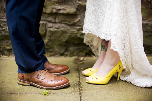 1960s style wedding, 1970s style wedding, bohemian bride, Edwardian wedding dress, yellow wedding, Anna C. Pettigrew Photography