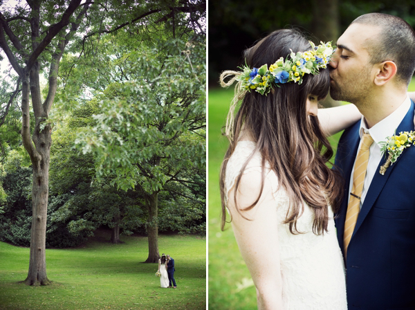 1960s style wedding, 1970s style wedding, bohemian bride, Edwardian wedding dress, yellow wedding, Anna C. Pettigrew Photography