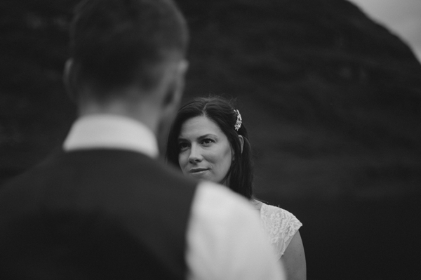 Scottish elopement, Handfasting, Gaelic Blessing, Isle of Skye Wedding, Charlotte Balbier wedding dress, Kitchener Photography