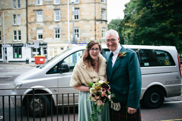 Rowanjoy pale green wedding dress, Eclectic Edinburgh wedding, Caro Weiss Photography