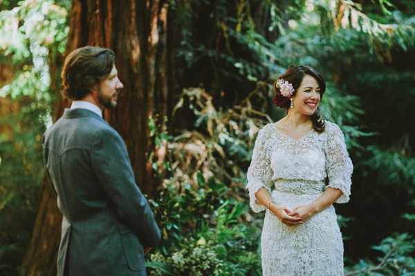 Edwardian vintage crochet wedding dress, Californian wedding, Brittany Esther wedding photography