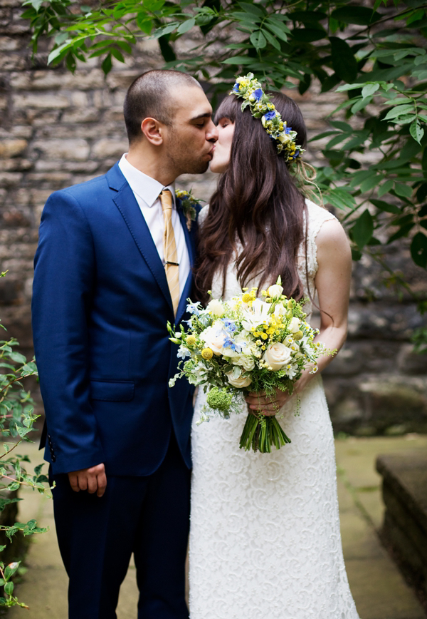 1960s style wedding, 1970s style wedding, bohemian bride, Edwardian wedding dress, yellow wedding, Anna C. Pettigrew Photography