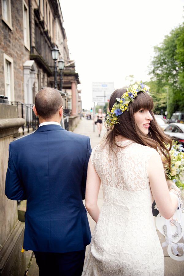 1960s style wedding, 1970s style wedding, bohemian bride, Edwardian wedding dress, yellow wedding, Anna C. Pettigrew Photography