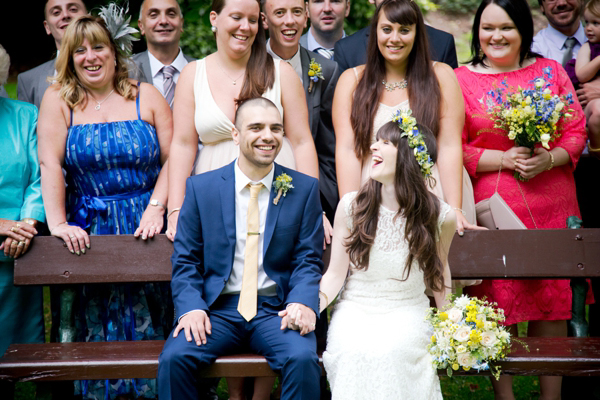 1960s style wedding, 1970s style wedding, bohemian bride, Edwardian wedding dress, yellow wedding, Anna C. Pettigrew Photography