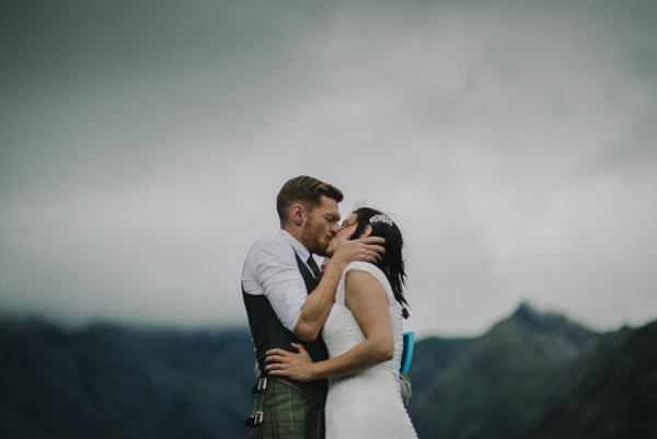 Scottish elopement, Handfasting, Gaelic Blessing, Isle of Skye Wedding, Charlotte Balbier wedding dress, Kitchener Photography