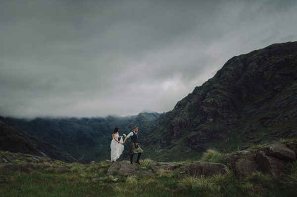 Scottish elopement, Handfasting, Gaelic Blessing, Isle of Skye Wedding, Charlotte Balbier wedding dress, Kitchener Photography