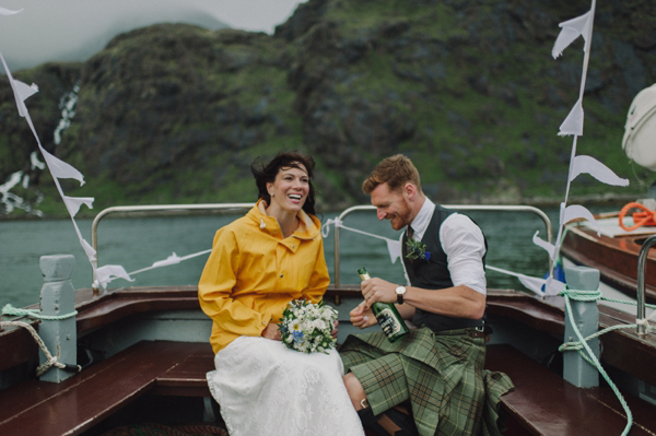 Scottish elopement, Handfasting, Gaelic Blessing, Isle of Skye Wedding, Charlotte Balbier wedding dress, Kitchener Photography