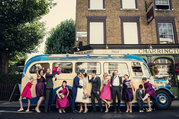 A 1950s inspired polka dot wedding dress, Camden London wedding, Assassynation Photography