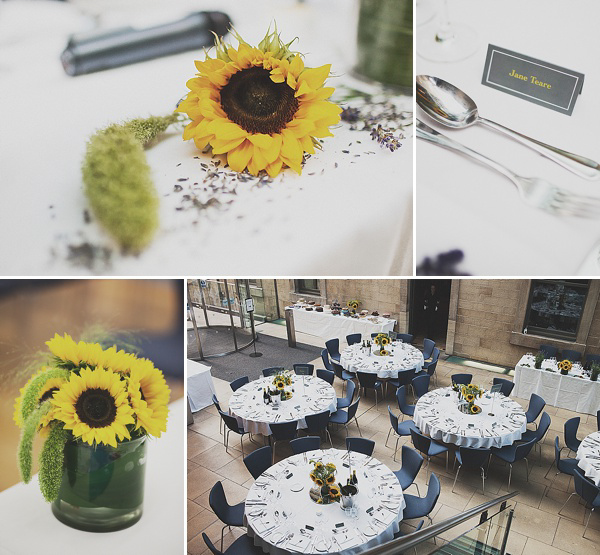 Enzoani wedding dress, Sunflower wedding, Manchester Art Gallery Wedding, Anna Hardy Photography