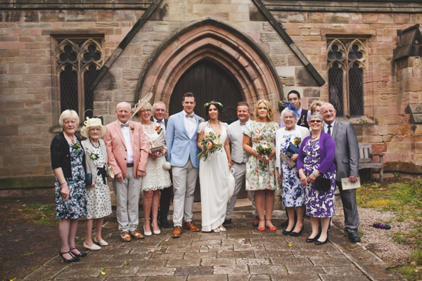 Jenny Packham, rustic floral coral wedding, Laura McCluskey Photography