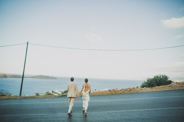 Backless wedding dress by Charlie Brear, wedding in Create, Destination wedding