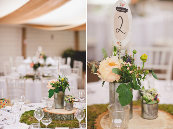 Jenny Packham, rustic floral coral wedding, Laura McCluskey Photography