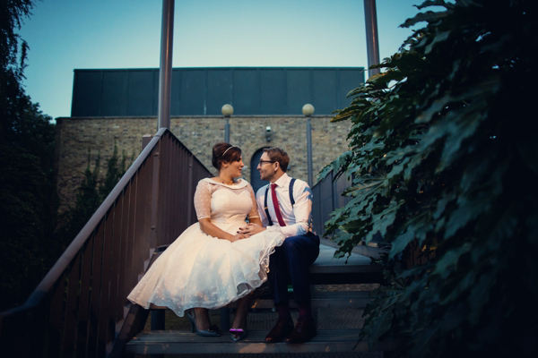 A 1950s inspired polka dot wedding dress, Camden London wedding, Assassynation Photography