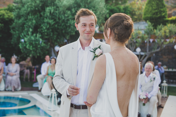 Backless wedding dress by Charlie Brear, wedding in Create, Destination wedding