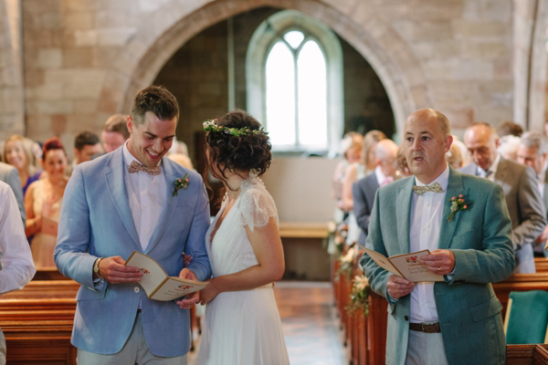 Jenny Packham, rustic floral coral wedding, Laura McCluskey Photography