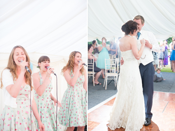 A pale blue, vintage afternoon tea party wedding