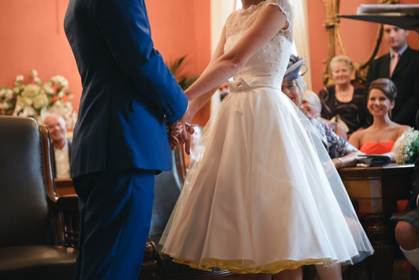 Candy Anthony wedding dress with yellow petticoat // Tino & Pip Photography