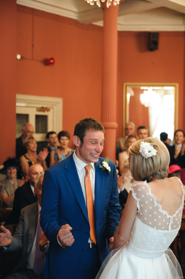 Candy Anthony wedding dress with yellow petticoat // Tino & Pip Photography