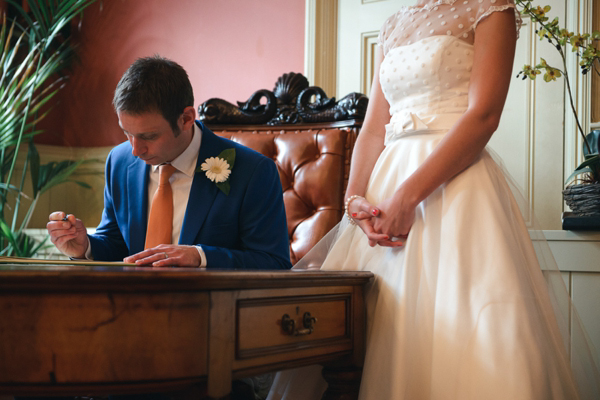 Candy Anthony wedding dress with yellow petticoat // Tino & Pip Photography