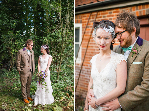 Vintage and bohemian inspired woodland wedding