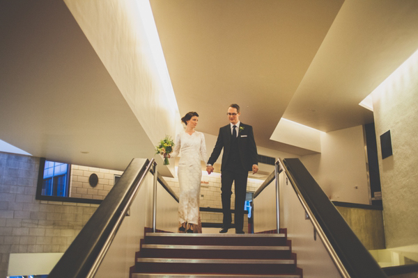 Lost in Translation inspired wedding // Wedding at The Crucible Theatre in Sheffield // Bride wearing a Japanese Kimono // Photography by India Hobson