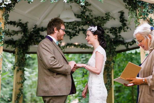 Vintage and bohemian inspired woodland wedding