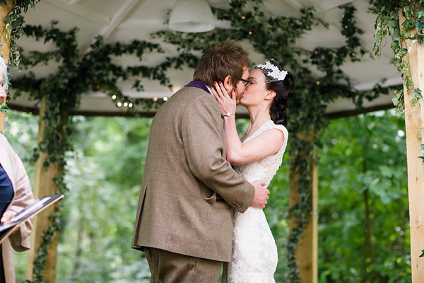 Vintage and bohemian inspired woodland wedding