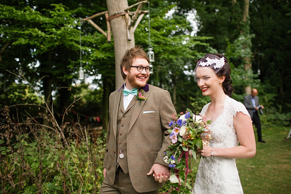 Vintage and bohemian inspired woodland wedding