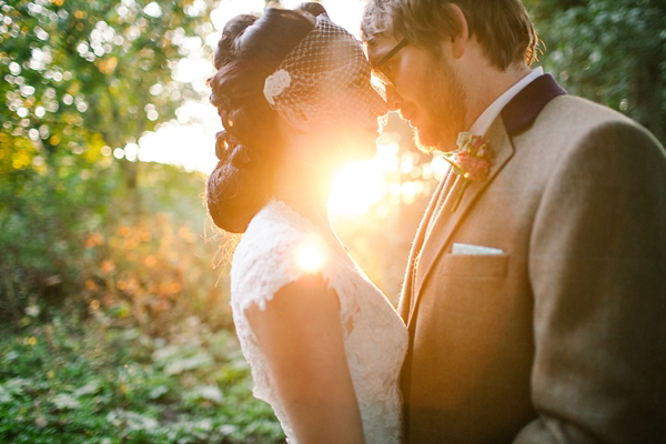 Vintage and bohemian inspired woodland wedding