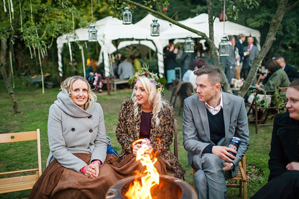 Vintage and bohemian inspired woodland wedding