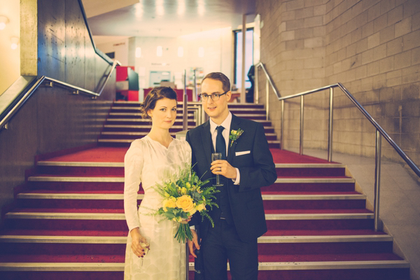 Lost in Translation inspired wedding // Wedding at The Crucible Theatre in Sheffield // Bride wearing a Japanese Kimono // Photography by India Hobson