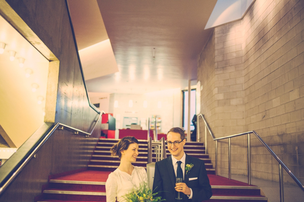 Lost in Translation inspired wedding // Wedding at The Crucible Theatre in Sheffield // Bride wearing a Japanese Kimono // Photography by India Hobson