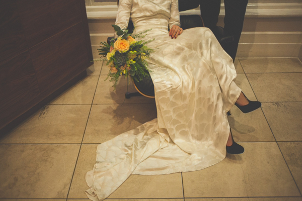 Lost in Translation inspired wedding // Wedding at The Crucible Theatre in Sheffield // Bride wearing a Japanese Kimono // Photography by India Hobson