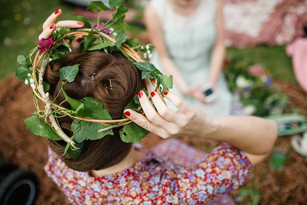 Vintage and bohemian inspired woodland wedding