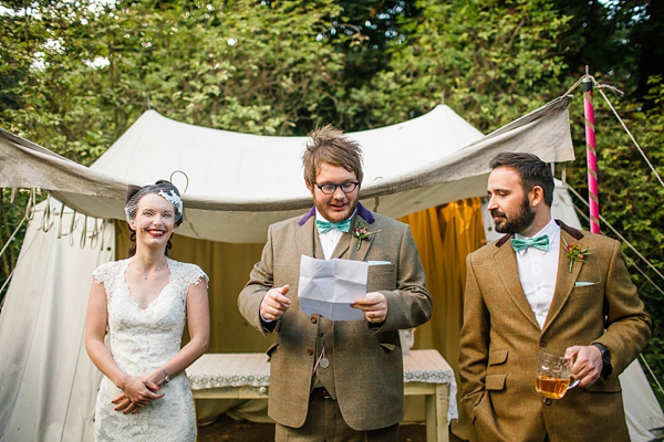 Vintage and bohemian inspired woodland wedding