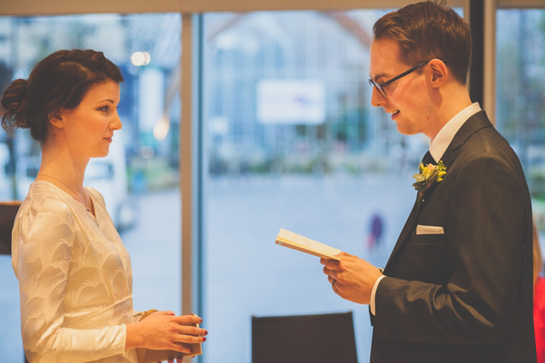 Lost in Translation inspired wedding // Wedding at The Crucible Theatre in Sheffield // Bride wearing a Japanese Kimono // Photography by India Hobson