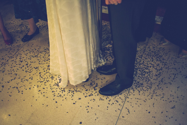 Lost in Translation inspired wedding // Wedding at The Crucible Theatre in Sheffield // Bride wearing a Japanese Kimono // Photography by India Hobson