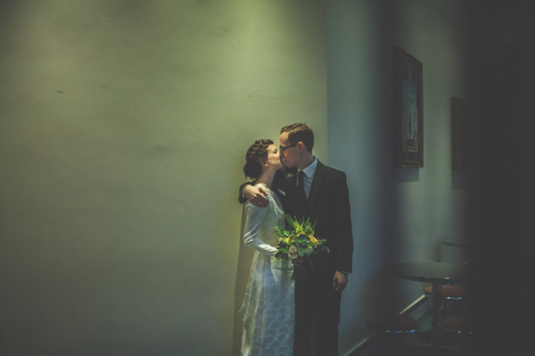 Lost in Translation inspired wedding // Wedding at The Crucible Theatre in Sheffield // Bride wearing a Japanese Kimono // Photography by India Hobson