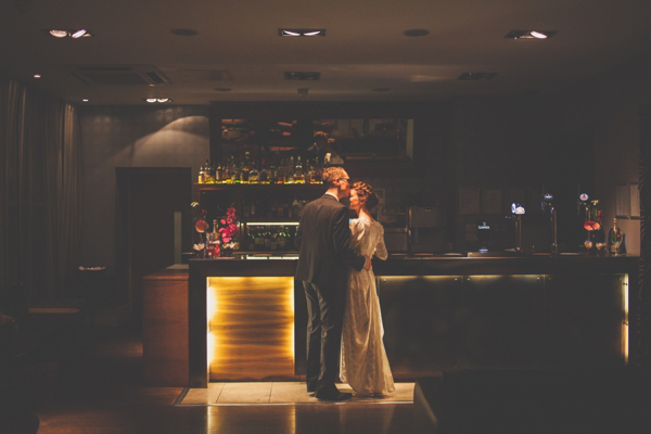 Lost in Translation inspired wedding // Wedding at The Crucible Theatre in Sheffield // Bride wearing a Japanese Kimono // Photography by India Hobson