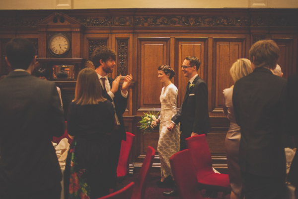 Lost in Translation inspired wedding // Wedding at The Crucible Theatre in Sheffield // Bride wearing a Japanese Kimono // Photography by India Hobson