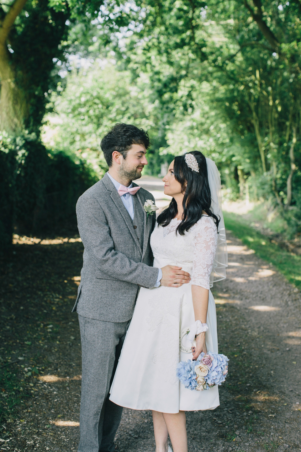 1950s vintage customised Etsy wedding dress // English summer tea party wedding // Craig & Kate Photography