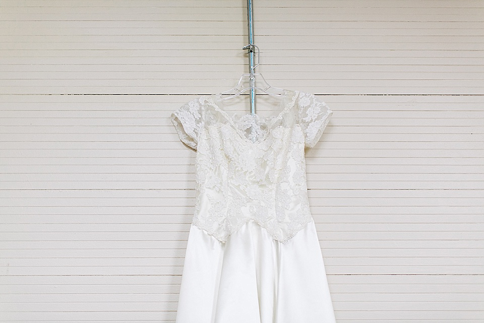 Original 1950s vintage wedding dress, reworn in the 1980s and December 2013 // Photography by Lang Thomas Photography