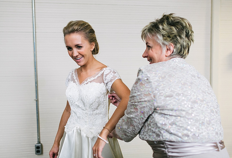 Original 1950s vintage wedding dress, reworn in the 1980s and December 2013 // Photography by Lang Thomas Photography