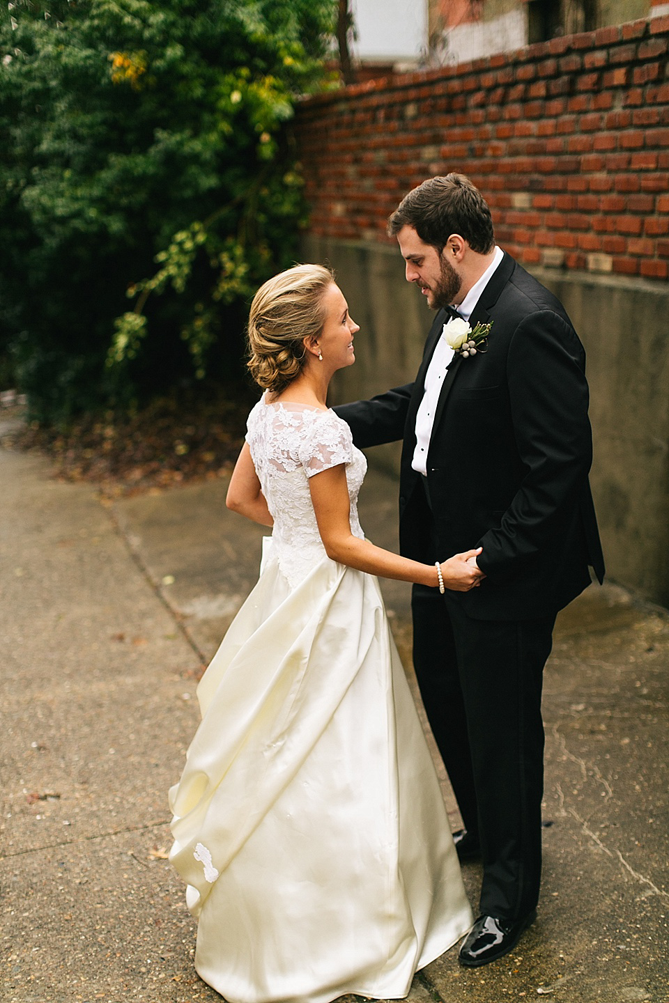 Original 1950s vintage wedding dress, reworn in the 1980s and December 2013 // Photography by Lang Thomas Photography