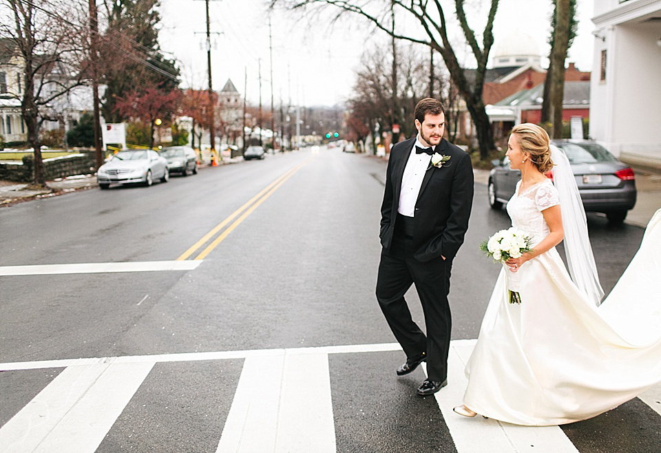 Original 1950s vintage wedding dress, reworn in the 1980s and December 2013 // Photography by Lang Thomas Photography