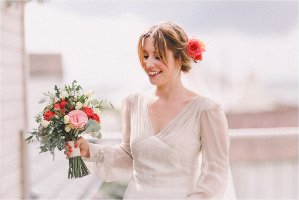 1940s vintage wedding dress by Elizabeth Avey // Tipi wedding in Anglesey // Rachel Hayton Photography