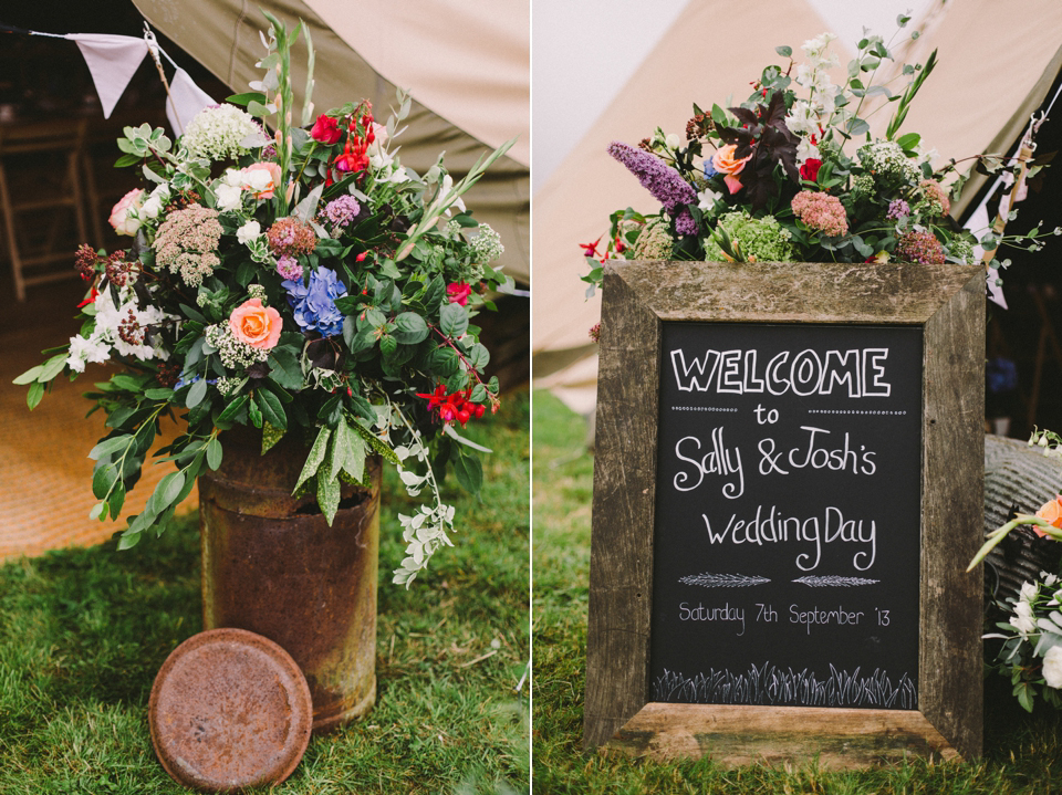 1940s vintage wedding dress by Elizabeth Avey // Tipi wedding in Anglesey // Rachel Hayton Photography